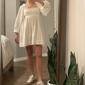 Free people babydoll open back dress